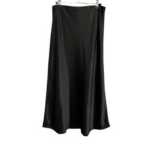 Mango Black A-Line Maxi Skirt